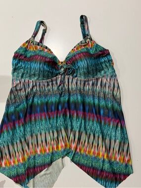 Swimsuits For All multicolored tankini top